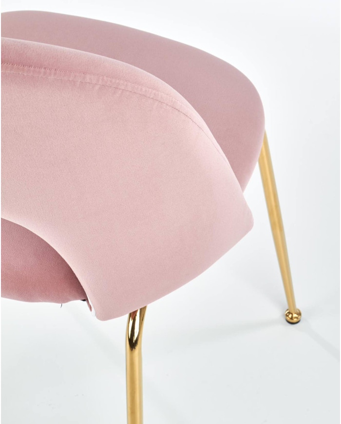 Krzesło K385 Różowe/złote-5
