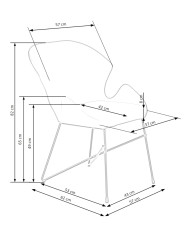 Nowoczesne krzesło K458, popielate, gładkie, czarne metalowe nogi, HALMAR