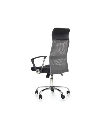 Fotel biurowy z podłokietnikami Vire, popielaty, mechanizm Tilt, tkanina membranowa, siatka, HALMAR Fotel biurowy z podłokietnikami Vire, popielaty, mechanizm Tilt, tkanina membranowa, siatka, HALMAR