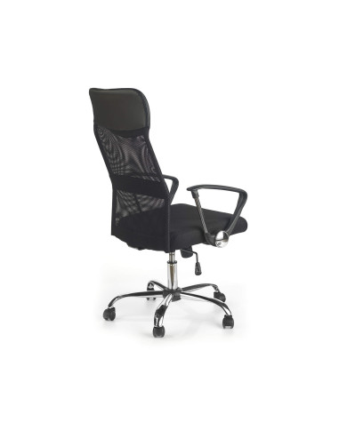 Fotel biurowy z podłokietnikami Vire, czarny, mechanizm Tilt, tkanina membranowa, siatka, HALMAR Fotel biurowy z podłokietnikami Vire, czarny, mechanizm Tilt, tkanina membranowa, siatka, HALMAR