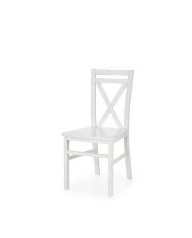Skandynawskie krzesło Dariusz 2, białe, drewniane/płyta MDF, twarde, HALMAR Skandynawskie krzesło Dariusz 2, białe, drewniane/płyta MDF, twarde, HALMAR