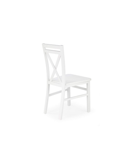 Skandynawskie krzesło Dariusz 2, białe, drewniane/płyta MDF, twarde, HALMAR Skandynawskie krzesło Dariusz 2, białe, drewniane/płyta MDF, twarde, HALMAR