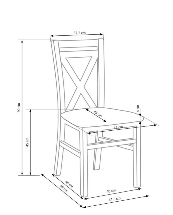 Krzesło Dariusz 2 Ciemny orzech