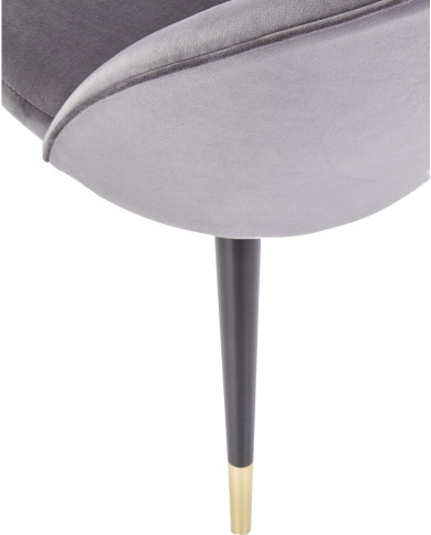 Nowoczesne krzesło K315, popielate, nogi metalowe czarno-złote, HALMAR Nowoczesne krzesło K315, popielate, nogi metalowe czarno-złote, HALMAR