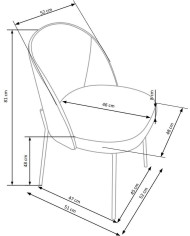 Krzesło K451 Popielate/jasny orzech