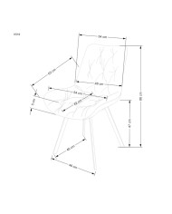 Nowoczesne krzesło K519, obrotowe, beżowe, ozdobne pikowania, czarne metalowe nogi, HALMAR