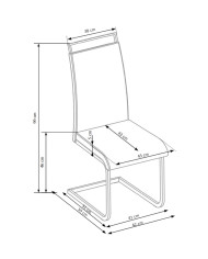 Krzesło K250 Białe/ chrom