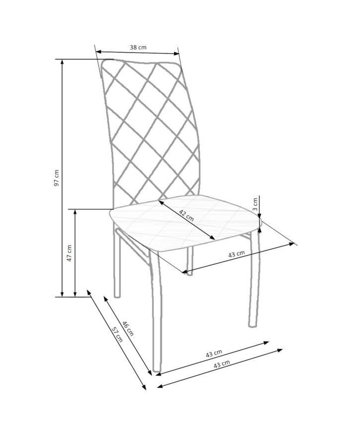 Krzesło K309 Ciemnopopielate/ czarne