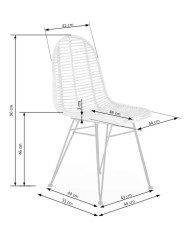 Krzesło K337 Rattan naturalny/ czarny