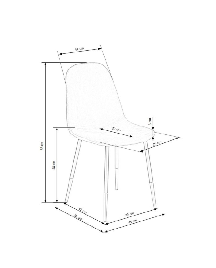 Krzesło K379 Popielate/ czarne/ złote