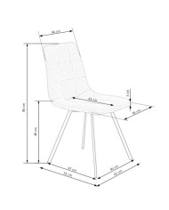 Krzesło K402 Popielate/ czarne