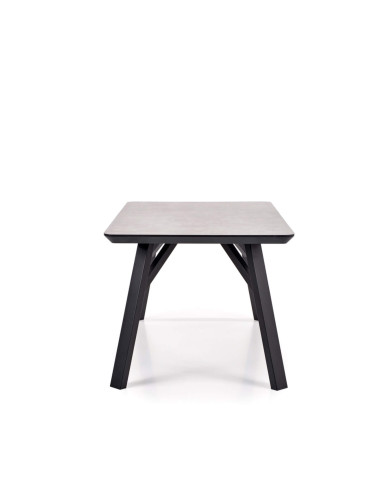 Stół prostokątny Halifax, 160/90/76 cm, beton, nogi metalowe czarne, HALMAR Stół prostokątny Halifax, 160/90/76 cm, beton, nogi metalowe czarne, HALMAR