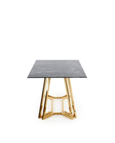 Stół prostokątny Konami, 160/90/75 cm, czarny marmur, metalowa złota podstawa, HALMAR Stół prostokątny Konami, 160/90/75 cm, czarny marmur, metalowa złota podstawa, HALMAR