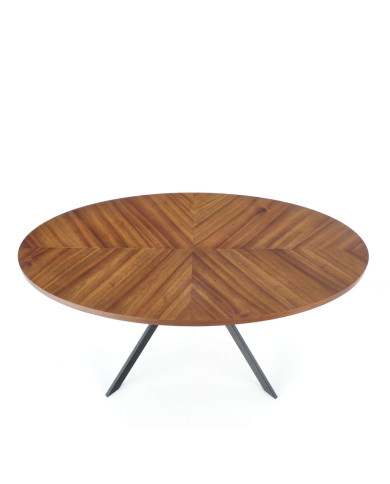 Stół owalny Locarno, 170/90/75 cm, okleina naturalna, orzechowy, nogi metalowe czarne, HALMAR Stół owalny Locarno, 170/90/75 cm, okleina naturalna, orzechowy, nogi metalowe czarne, HALMAR