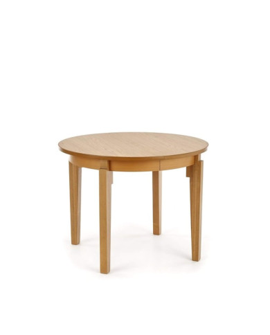 Stół okrągły Sorbus, rozkładany, 100-200/100/77 cm, dąb miodowy, HALMAR Stół okrągły Sorbus, rozkładany, 100-200/100/77 cm, dąb miodowy, HALMAR