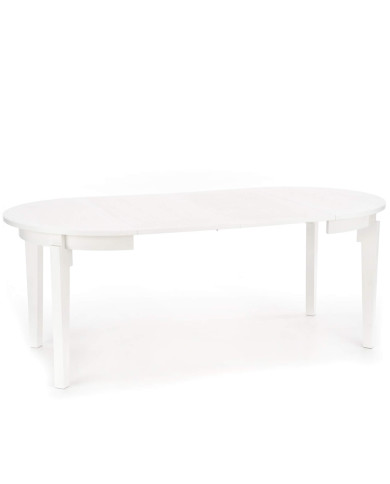 Stół okrągły Sorbus, rozkładany, 100-200/100/77 cm, biały, HALMAR Stół okrągły Sorbus, rozkładany, 100-200/100/77 cm, biały, HALMAR