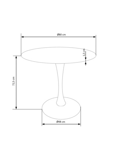 Stół Sting, okrągły, 80/80/73 cm, dąb złoty/biały, HALMAR Stół Sting, okrągły, 80/80/73 cm, dąb złoty/biały, HALMAR