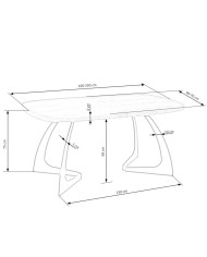 Stół prostokątny Veldon, rozkładany, 160-200/90/70 cm, dąb naturalny, nogi metalowe czarne, HALMAR