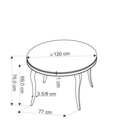 Stół okrągły Reginald, 120/120/76 cm, biały marmur, nogi stal nierdzewna, HALMAR Stół okrągły Reginald, 120/120/76 cm, biały marmur, nogi stal nierdzewna, HALMAR