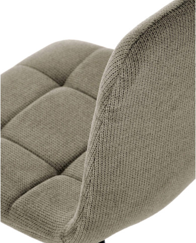 Nowoczesne krzesło K560, oliwkowe, dekoracyjne przeszycia, metalowe czarne nogi, HALMAR Nowoczesne krzesło K560, oliwkowe, dekoracyjne przeszycia, metalowe czarne nogi, HALMAR