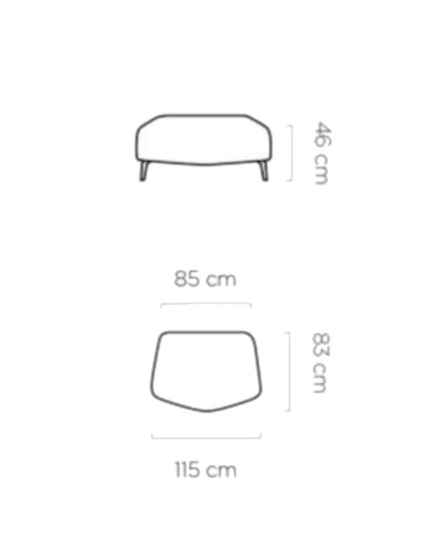 Pufa Lorna, trapezowa, Wersal Pufa Lorna, trapezowa, Wersal