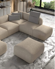 Pufa Candelo, prostokątna, 70/80/44 cm, Wersal