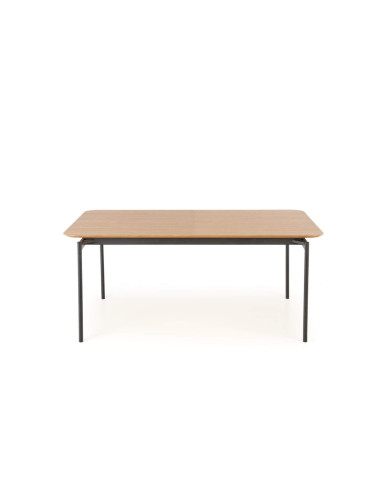Stół prostokątny Smart, rozkładany,170-250/100/76 cm, dąb naturalny, czarne metalowe nogi, HALMAR Stół prostokątny Smart, rozkładany,170-250/100/76 cm, dąb naturalny, czarne metalowe nogi, HALMAR