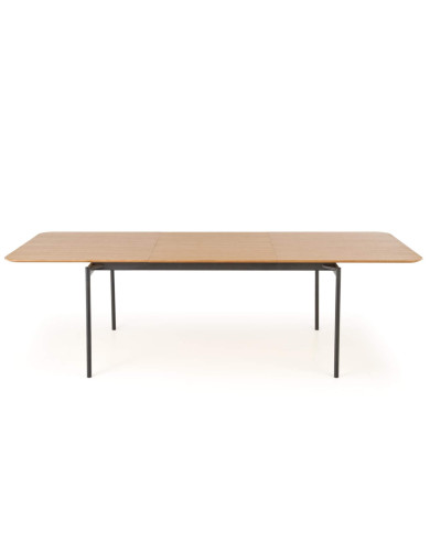 Stół prostokątny Smart, rozkładany,170-250/100/76 cm, dąb naturalny, czarne metalowe nogi, HALMAR Stół prostokątny Smart, rozkładany,170-250/100/76 cm, dąb naturalny, czarne metalowe nogi, HALMAR