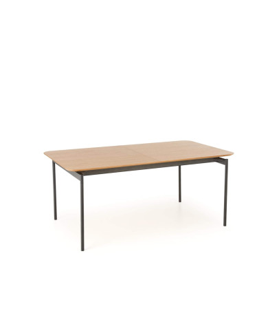 Stół prostokątny Smart, rozkładany,170-250/100/76 cm, dąb naturalny, czarne metalowe nogi, HALMAR Stół prostokątny Smart, rozkładany,170-250/100/76 cm, dąb naturalny, czarne metalowe nogi, HALMAR