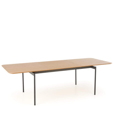 Stół prostokątny Smart, rozkładany,170-250/100/76 cm, dąb naturalny, czarne metalowe nogi, HALMAR Stół prostokątny Smart, rozkładany,170-250/100/76 cm, dąb naturalny, czarne metalowe nogi, HALMAR