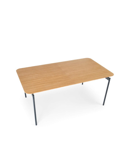 Stół prostokątny Smart, rozkładany,170-250/100/76 cm, dąb naturalny, czarne metalowe nogi, HALMAR Stół prostokątny Smart, rozkładany,170-250/100/76 cm, dąb naturalny, czarne metalowe nogi, HALMAR