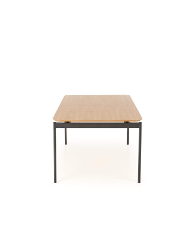 Stół prostokątny Smart, rozkładany,170-250/100/76 cm, dąb naturalny, czarne metalowe nogi, HALMAR Stół prostokątny Smart, rozkładany,170-250/100/76 cm, dąb naturalny, czarne metalowe nogi, HALMAR