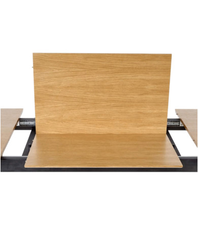 Stół prostokątny Smart, rozkładany,170-250/100/76 cm, dąb naturalny, czarne metalowe nogi, HALMAR Stół prostokątny Smart, rozkładany,170-250/100/76 cm, dąb naturalny, czarne metalowe nogi, HALMAR