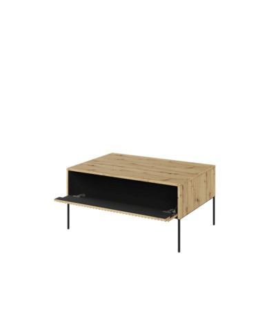 Stolik kawowy Trend TR-09, otwierana klapa, front MDF frezowany, dąb artisan/ czarny, LENART Stolik kawowy Trend TR-09, otwierana klapa, front MDF frezowany, dąb artisan/ czarny, LENART
