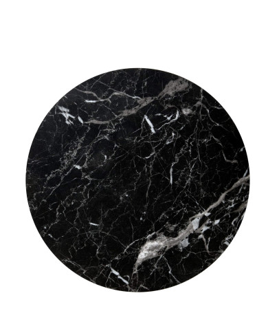 Stoliki kawowe Oreo 2w1, czarny marmur, okrągłe, metalowa czarna podstawa, HALMAR Stoliki kawowe Oreo 2w1, czarny marmur, okrągłe, metalowa czarna podstawa, HALMAR