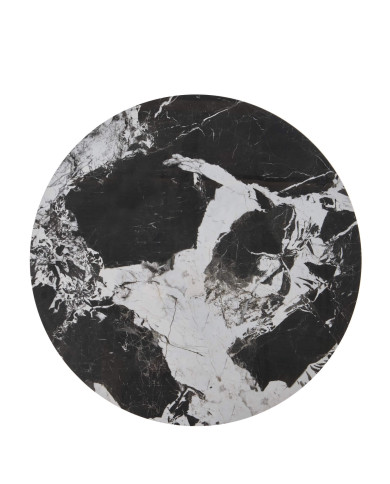 Stoliki kawowe Alexandra 2w1, czarny marmur, okrągłe, metalowa czarna podstawa, HALMAR Stoliki kawowe Alexandra 2w1, czarny marmur, okrągłe, metalowa czarna podstawa, HALMAR