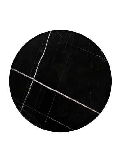 Stoliki kawowe Julieta 2w1, czarny marmur, okrągłe, metalowa czarna podstawa, HALMAR Stoliki kawowe Julieta 2w1, czarny marmur, okrągłe, metalowa czarna podstawa, HALMAR