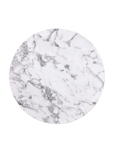 Stoliki kawowe Paola 2w1, biały marmur, okrągłe, metalowa srebrna podstawa, HALMAR Stoliki kawowe Paola 2w1, biały marmur, okrągłe, metalowa srebrna podstawa, HALMAR