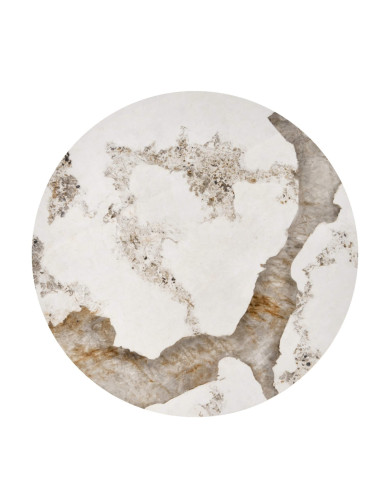 Stoliki kawowe Ines 2w1, okrągłe, beżowy marmur, metalowa czarna podstawa, HALMAR Stoliki kawowe Ines 2w1, okrągłe, beżowy marmur, metalowa czarna podstawa, HALMAR