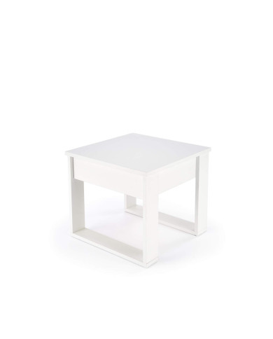 Stolik kawowy Nea z szufladą, biały, kwadratowy, 60/60/52 cm, HALMAR Stolik kawowy Nea z szufladą, biały, kwadratowy, 60/60/52 cm, HALMAR