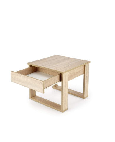 Stolik kawowy Nea z szufladą, dąb sonoma, kwadratowy, 60/60/52 cm, HALMAR Stolik kawowy Nea z szufladą, dąb sonoma, kwadratowy, 60/60/52 cm, HALMAR
