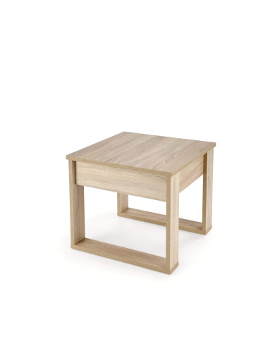Stolik kawowy Nea z szufladą, dąb sonoma, kwadratowy, 60/60/52 cm, HALMAR Stolik kawowy Nea z szufladą, dąb sonoma, kwadratowy, 60/60/52 cm, HALMAR
