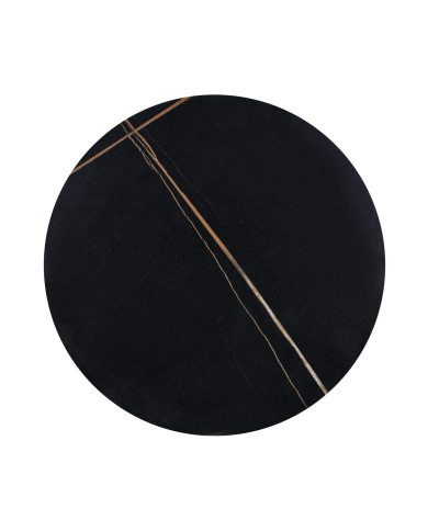 Stolik kawowy Scalita, okrągły, czarny marmur/czarny/złoty, HALMAR Stolik kawowy Scalita, okrągły, czarny marmur/czarny/złoty, HALMAR