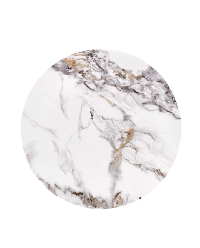 Stoliki kawowe Formosa 2w1, okrągłe, biały marmur, metalowa czarna podstawa, HALMAR Stoliki kawowe Formosa 2w1, okrągłe, biały marmur, metalowa czarna podstawa, HALMAR