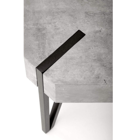 Stolik kawowy Emily, beton, prostokątny, nogi metalowe czarne, HALMAR Stolik kawowy Emily, beton, prostokątny, nogi metalowe czarne, HALMAR