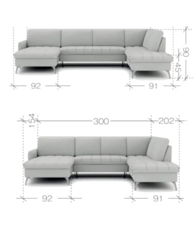 Narożnik Lukka OS+2F+OSB, 2 zagłówki, funkcja spania, pojemniki, regulowane zagłówki, Stagra Narożnik Lukka OS+2F+OSB, 2 zagłówki, funkcja spania, pojemniki, regulowane zagłówki, Stagra