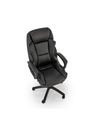 Fotel gabinetowy Mario, podłokietniki, czarny, mechanizm TILT, obrotowy, HALMAR Fotel gabinetowy Mario, podłokietniki, czarny, mechanizm TILT, obrotowy, HALMAR