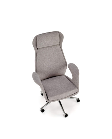 Fotel gabinetowy Kevin, z podłokietnikami, popielaty, mechanizm MULTIBLOCK, obrotowy, HALMAR Fotel gabinetowy Kevin, z podłokietnikami, popielaty, mechanizm MULTIBLOCK, obrotowy, HALMAR