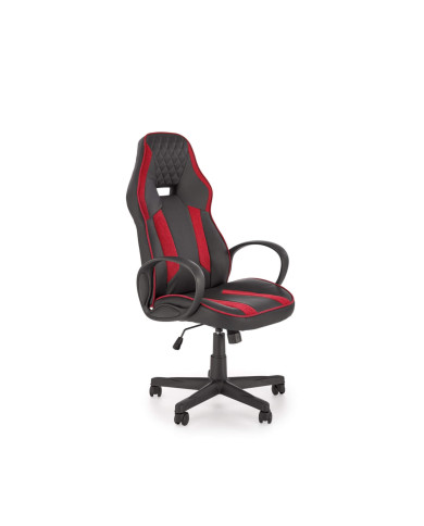 Fotel biurowy Ragnar, z podłokietnikami, czarny/czerwony, mechanizm TILT, obrotowy, HALMAR Fotel biurowy Ragnar, z podłokietnikami, czarny/czerwony, mechanizm TILT, obrotowy, HALMAR