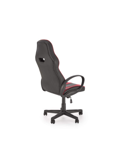 Fotel biurowy Ragnar, z podłokietnikami, czarny/czerwony, mechanizm TILT, obrotowy, HALMAR Fotel biurowy Ragnar, z podłokietnikami, czarny/czerwony, mechanizm TILT, obrotowy, HALMAR